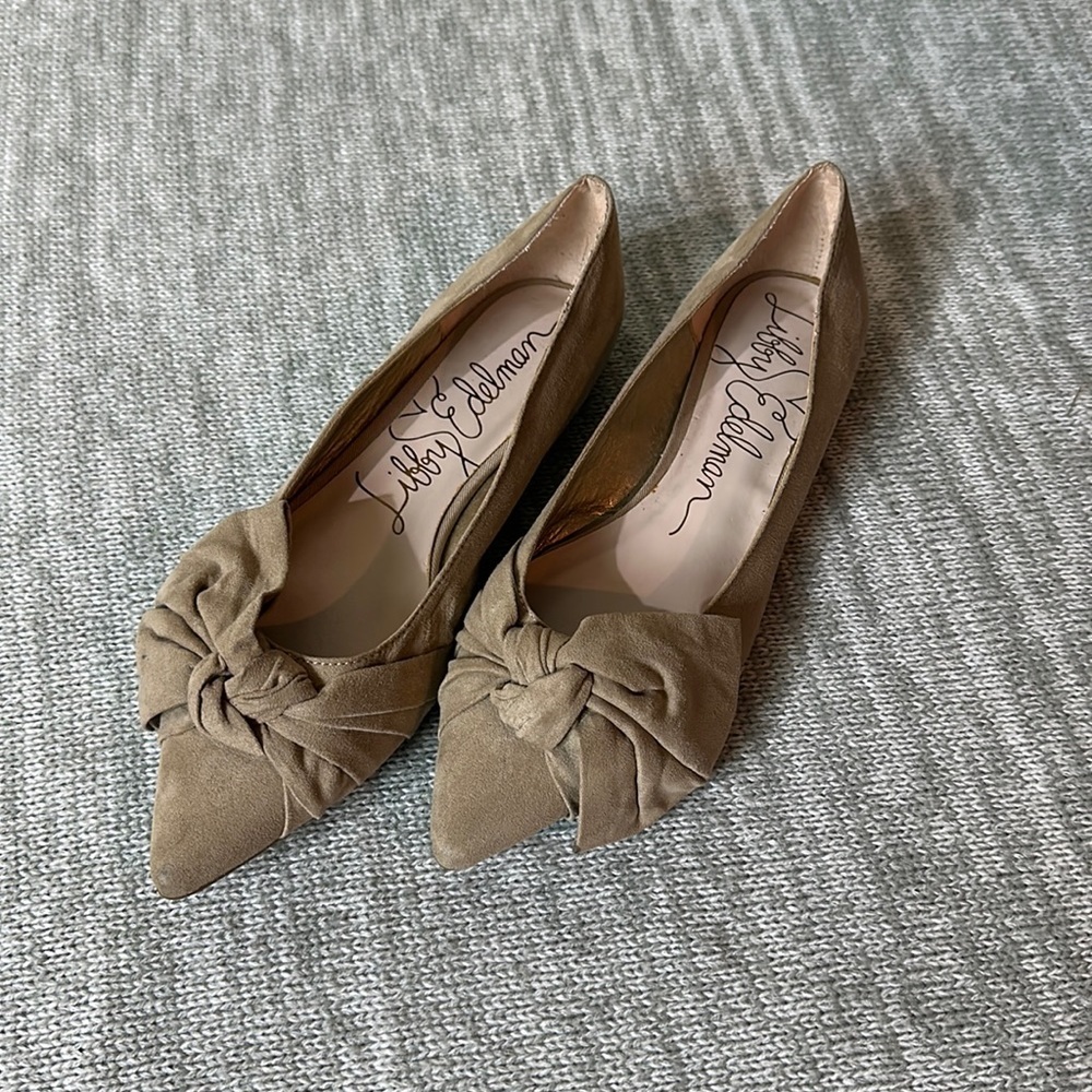 Libby Edelman Rosie Tan Faux Suede Flats